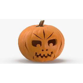 Jack o Lantern Pumpkin with Carved Face 01 model